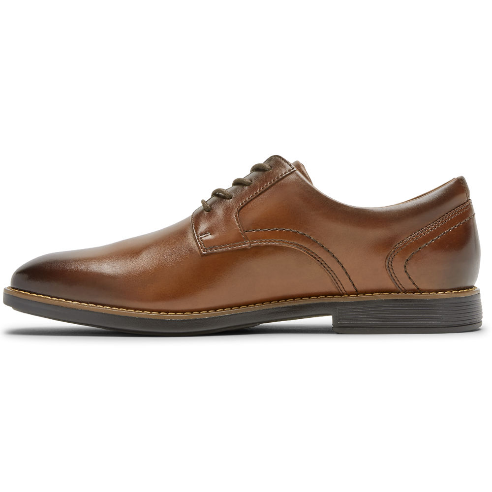 Sapatos Lace Ups Rockport Homem Marrom - Slayter Plain Toe Shoe - 42679QOST